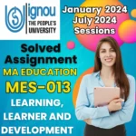 MA Education IGNOU MES-013 Assignment Solution