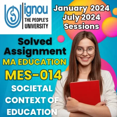 ignou mes 014 assignment answer