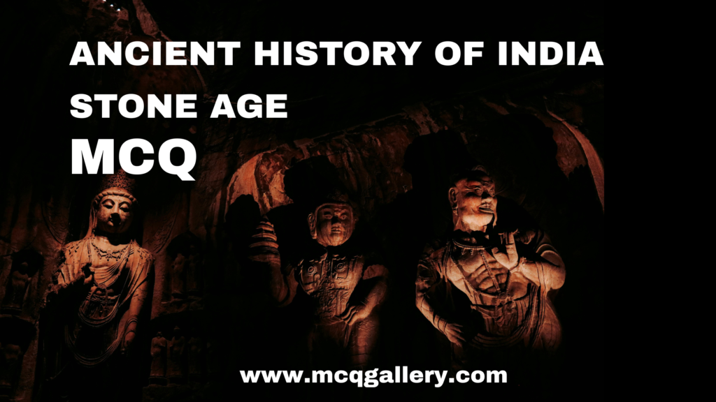 MCQ on Stone Age showing early humans using stone tools in prehistoric time